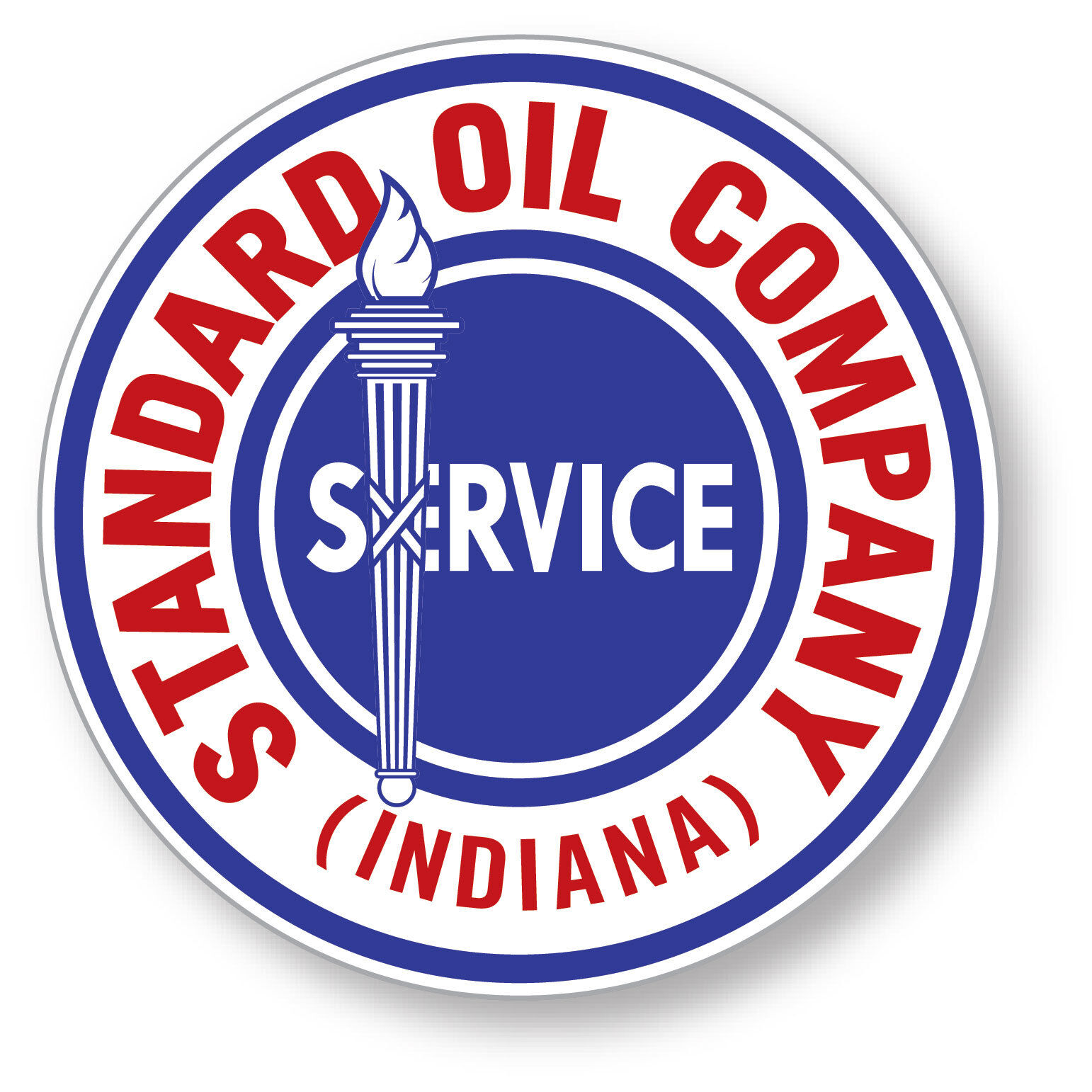 STANDARD OIL GAS V2 SUPER HIGH GLOSS OUTDOOR 3.5 INCH INDIANA DECAL STICKER 