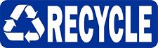 10in x 3in Blue Recycle Vinyl Sticker Car Truck Vehicle Bumper Decal picture