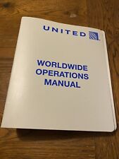 United Airlines Worldwide Flight Operations Manual Binder 9” x 8” Empty 7 Ring picture
