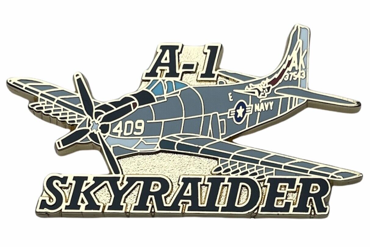 A-1 Douglas Skyraider Plane 2 1/4 inch Hat or Lapel Pin EE16033 F6D31X