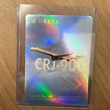 RARE DELTA AIR LINES PILOT TRADING CARD 61 CRJ-900 CARD 2022 - HARD SLEEVE picture