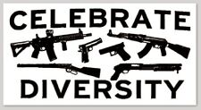 CELEBRATE DIVERSITY BUMPER STICKER gun rights 2nd amendment nra trump 2020 picture