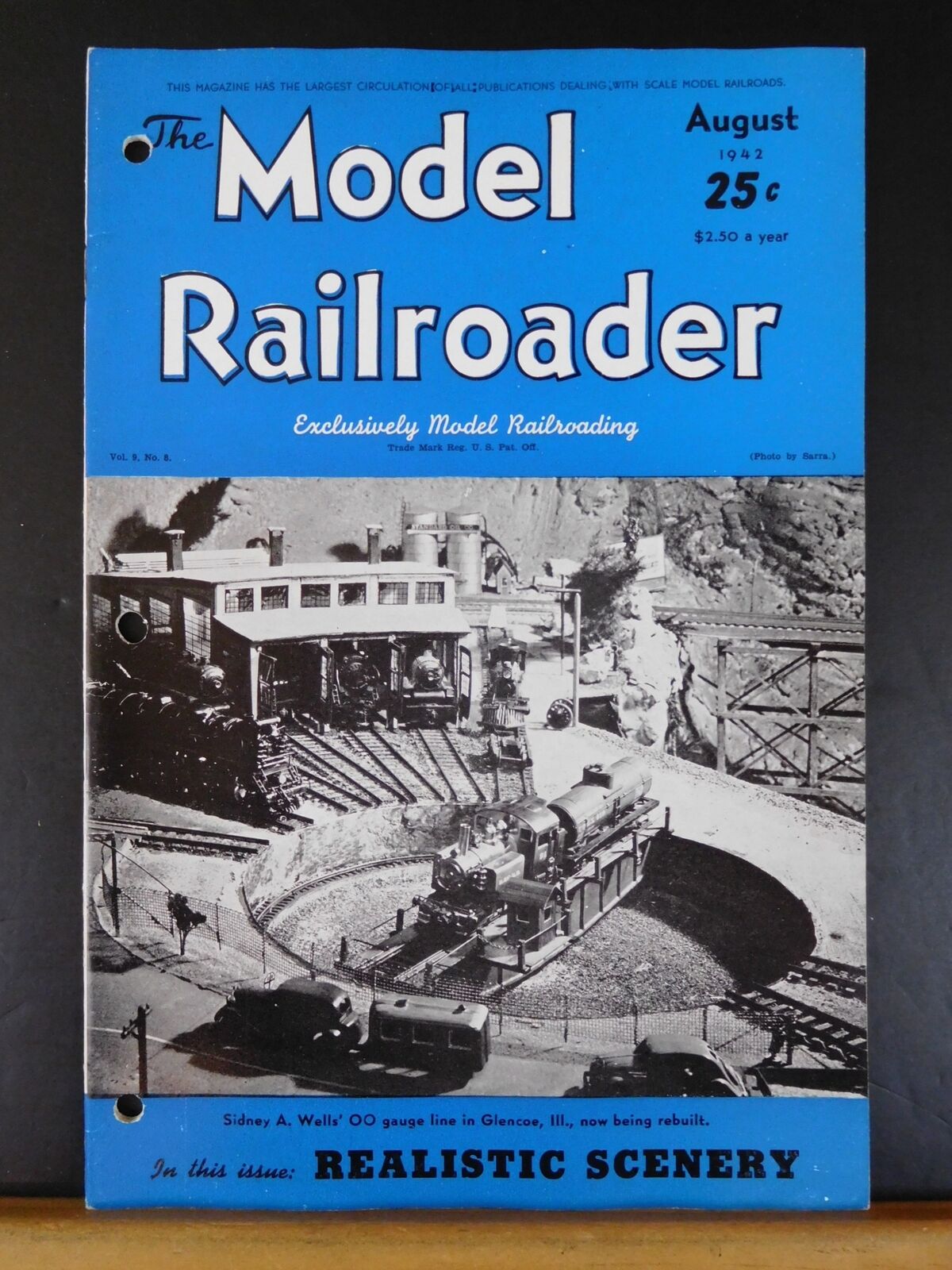 Model Railroader Magazine 1942 August Realistic scenery Precision turntable cont