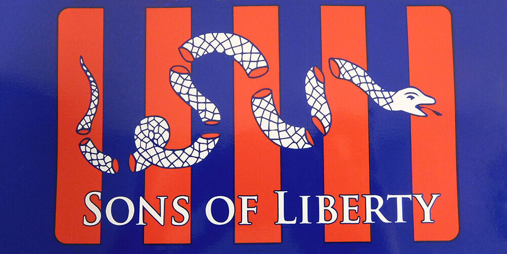 Sons of Liberty Vinyl Decal Bumper Sticker 3.75x7.5\