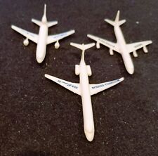 DELTA AIRLINES 3 Model Airplanes DC-8, DC-9, L-1011, 4in X 3in & 3in x 3in Toys picture