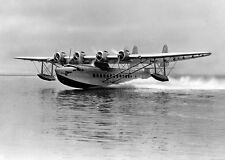  Pan Am Clipper  photo  Sikorsky S-42 Airplane Flying Boat taxing 1935  picture