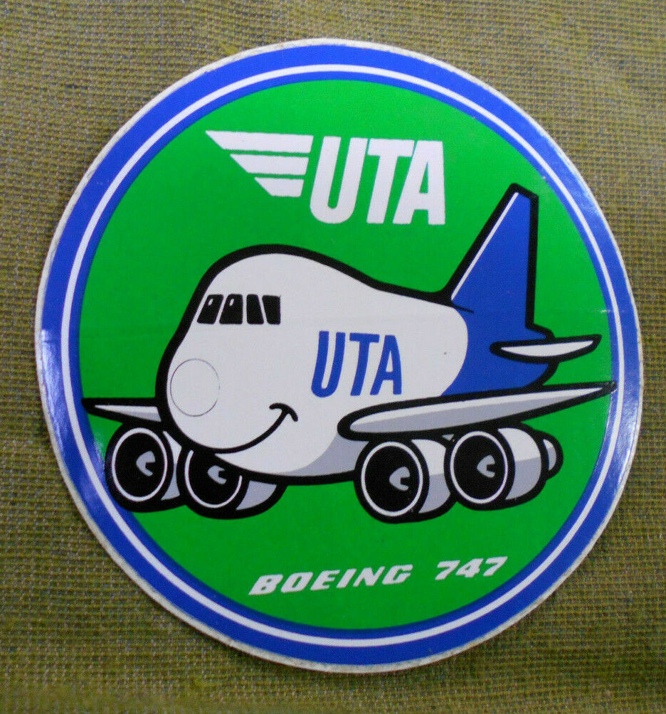 #D439. UTA  AIRLINES / BOEING 747 STICKER