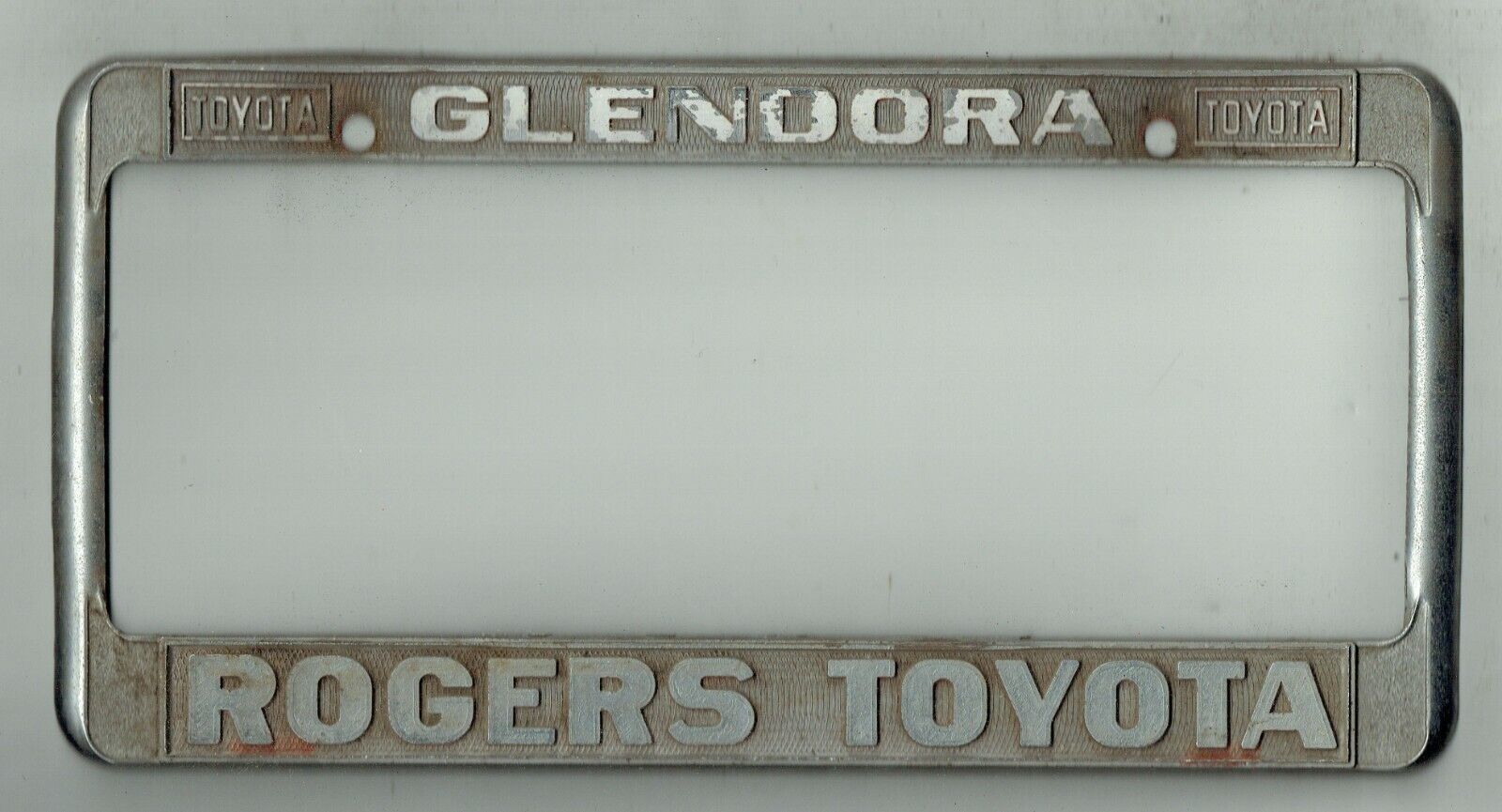 RARE Glendora California Rogers Toyota Vintage JDM Dealer License Plate Frame