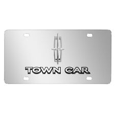Lincoln TownCar 3D Dual Logo Mirror Chrome Stainless Steel License Plate picture