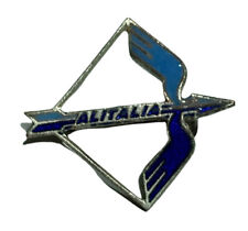 Vintage Alitalia Bow and Arrow Logo Italian Airlines Aircraft Aviation Pin Badge picture
