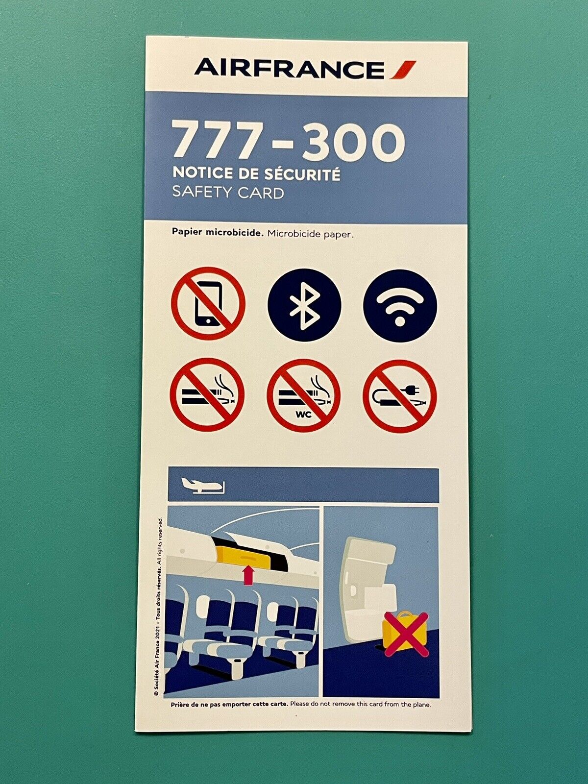 AIR FRANCE SAFETY CARD —777-300–2022