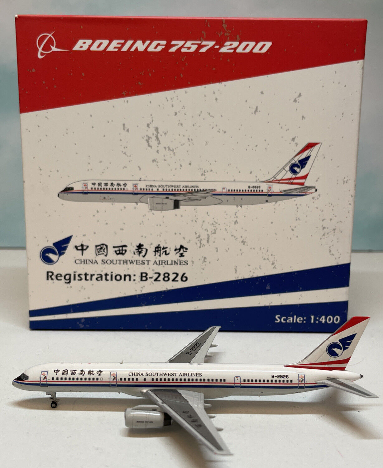 NG Models 1:400 China Southwest Airlines 757-200 B-2826 Boeing B757-200