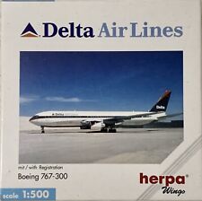 Herpa Wings Delta Airlines Boeing 767-300 Old Livery Scale 1:500 HE502948 picture