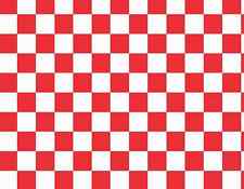 9in x 7in Red Checkered Vinyl Sheet Sticker Checkerboard Decal picture