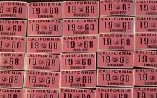 1968 California License Plate Registration Sticker, YOM, CA DMV picture