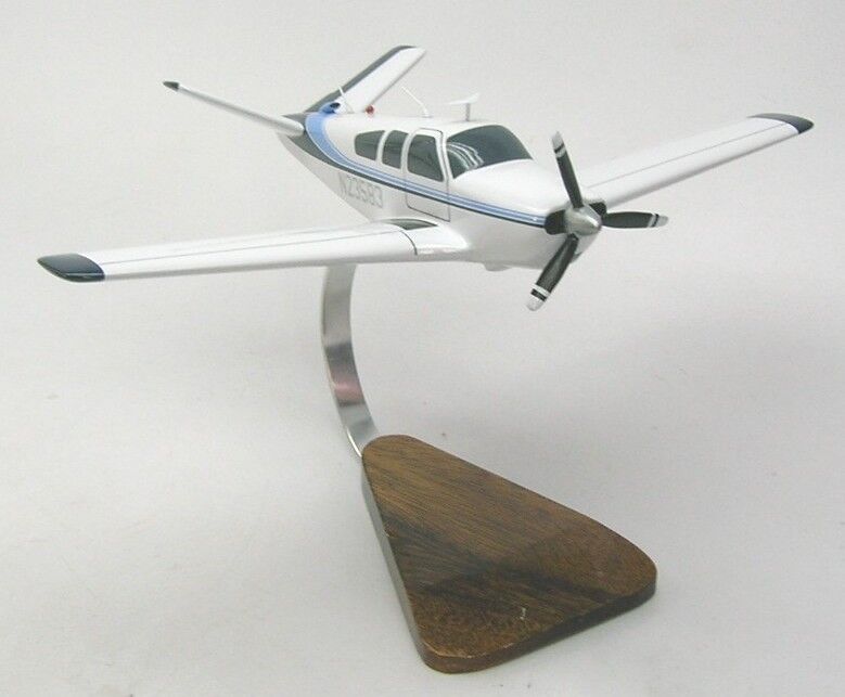 Beechcraft V-35 Bonanza V35 Airplane Desktop Kiln Dried Wood Model Regular New