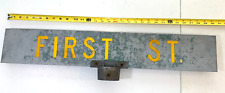 Vintage FIRST Street Road Sign N. East Ohio in Alum. POST Bracket, double sided picture