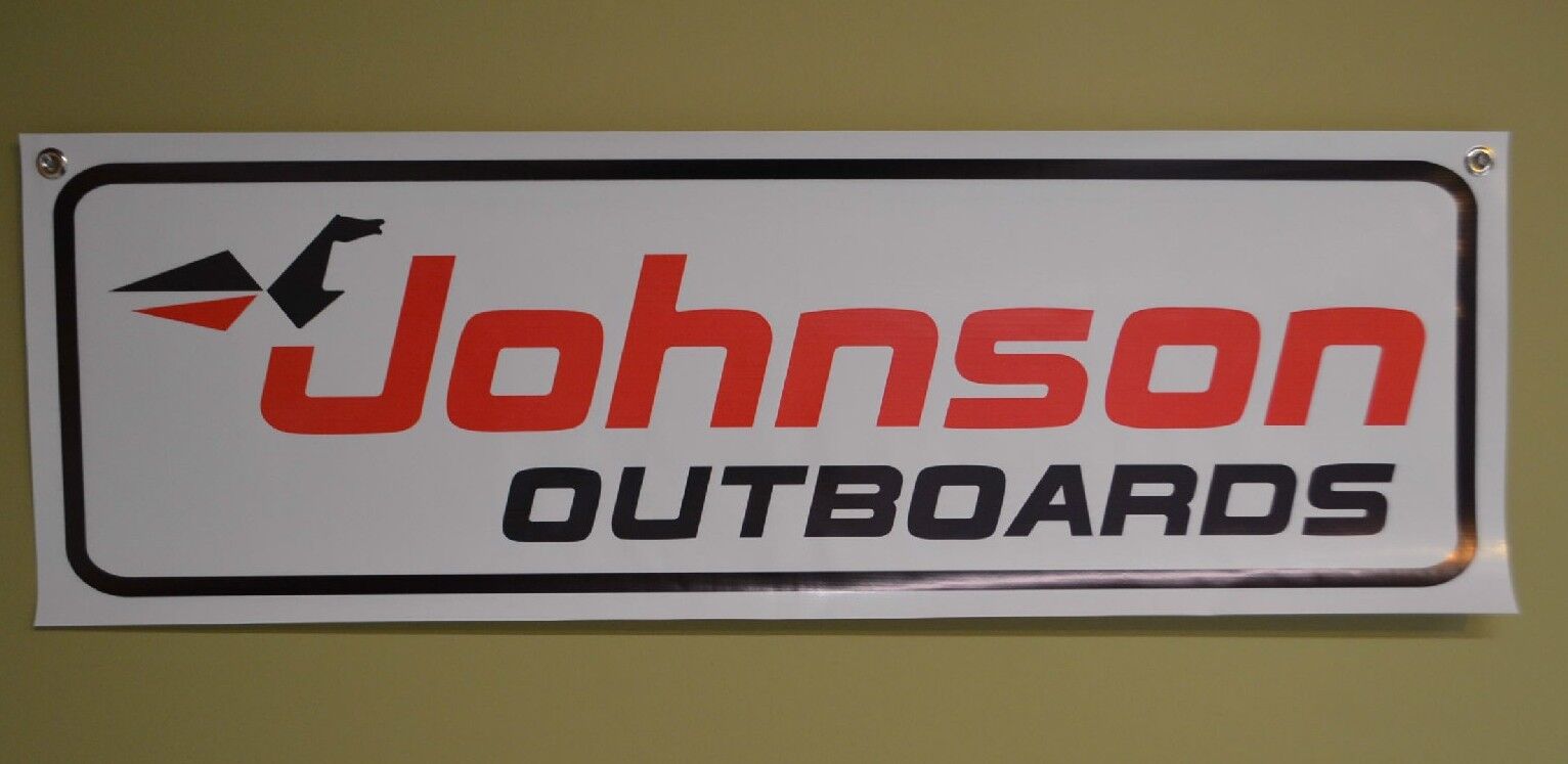 Johnson Sea Horse Outboards Banner Marina Boat Motor Sign