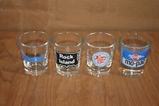 Set of 4 Railroad themed shot glasses picture