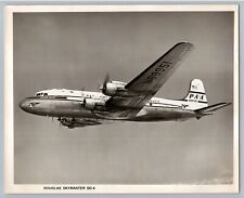 Pan Am Pan American World PAA Airways Douglas Skymaster DC-4 B&W 8x10 Photo C11 picture