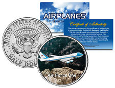 AIR FORCE ONE * Airplane Series * JFK Kennedy Half Dollar Colorized US Coin picture