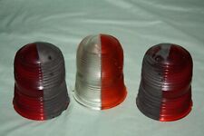 Vintage Group of 3 Glass Globe Airport Runway Taxiway Light Covers -Red -Orange picture