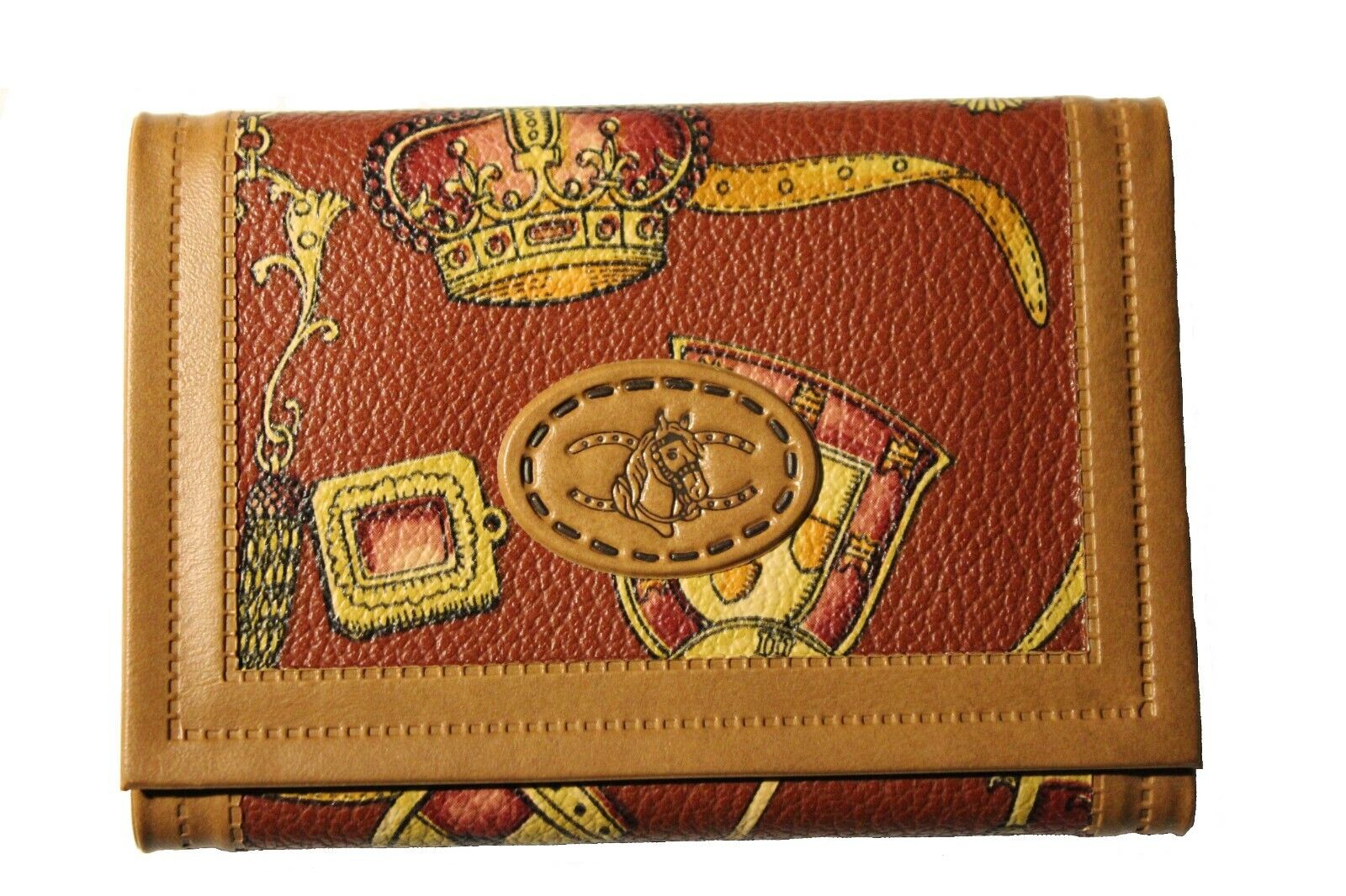 Coral HORSE - SHOES WALLET With Card\'s Holders  .. Size: 3.1\
