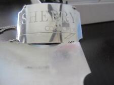 BRITISH AIRWAYS CONCORDE AIRPLANE (1) STERLING SILVER SHERRY BOTTLE DECANTER TAG picture