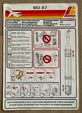 IBERIA MD-87 SAFETY CARD 6/93 picture