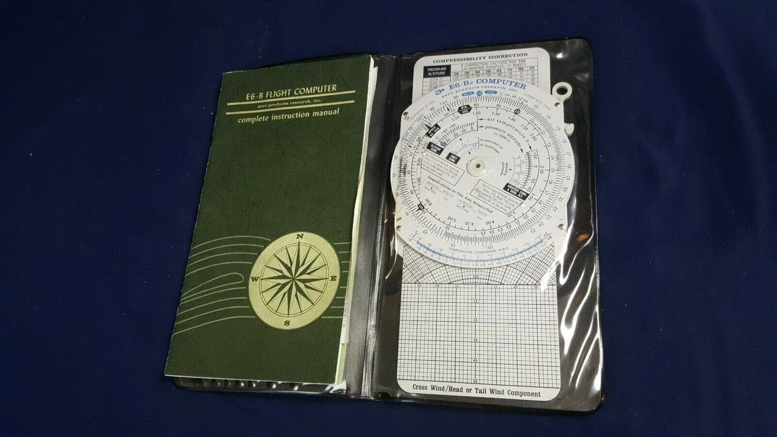Vintage Aero Product E6-B2 Universal Flight Computer Instruction Manual Case VG