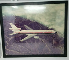 McDonnell Douglas DC-10 Flying Over Mountains Framed Art Print Vintage picture