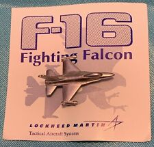 Lockheed Martin F-16 Fighting Falcon Silver Color Lapel Pin Hat Pin NEW Military picture
