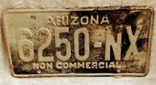 Arizona Non Commercial License Plate in fair condition, readable, what you see picture