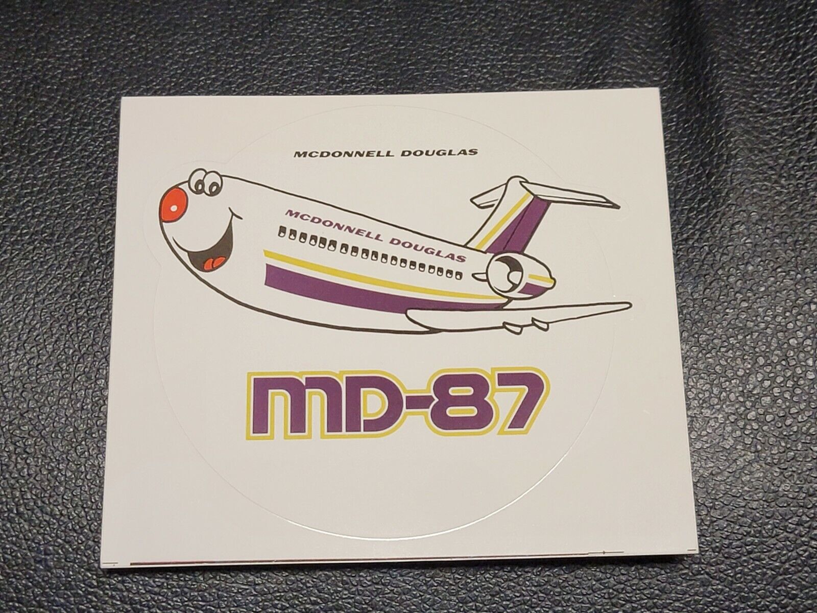 VINTAGE 1980s MCDONNELL DOUGLAS MD-87 AIRCRAFT STICKER DECAL NEW