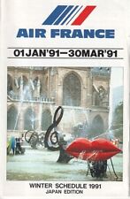 Air France timetable 1991/01/01 regional for Japan picture