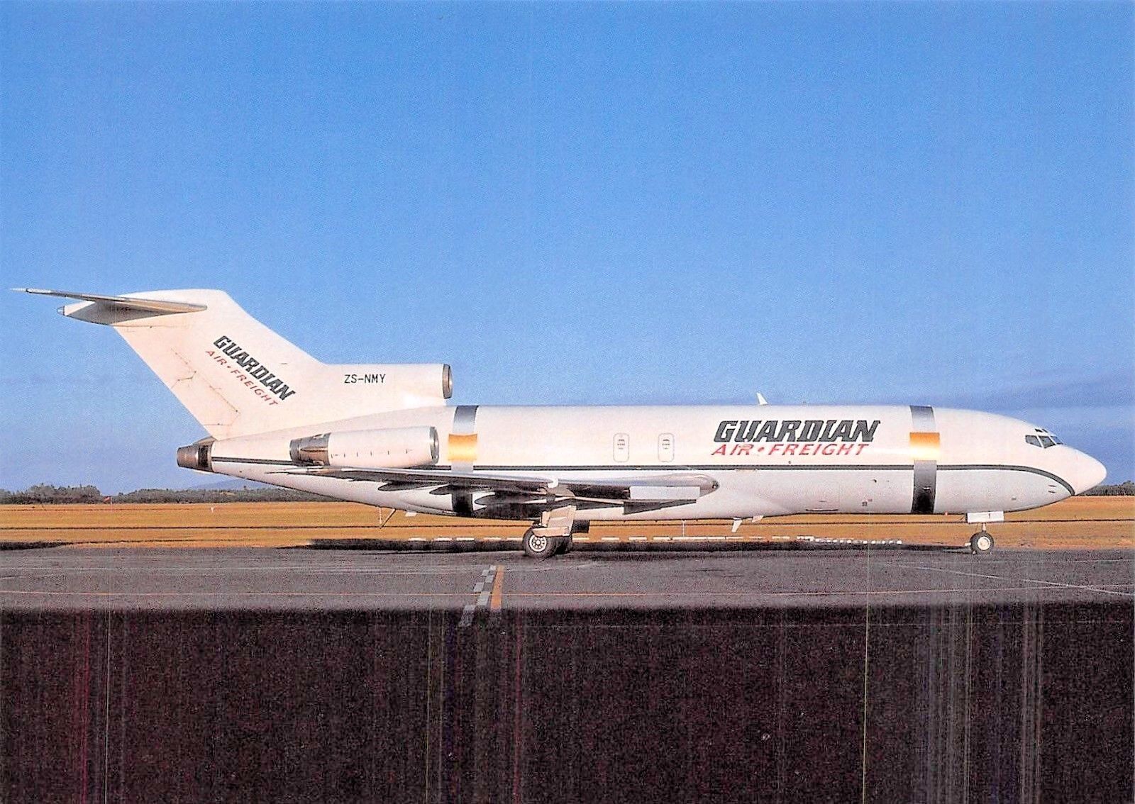 GUARDIAN AIR FREIGHT B-727-23F ZS-NMY c/n 18447 12/1996  Airplane Postcard