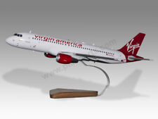 Airbus A320 Virgin America Solid Mahogany Wood Handcrafted Display Model picture
