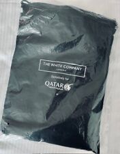 Qatar Airways The White Company Cotton Pajamas & Slippers Set M Business Amenity picture