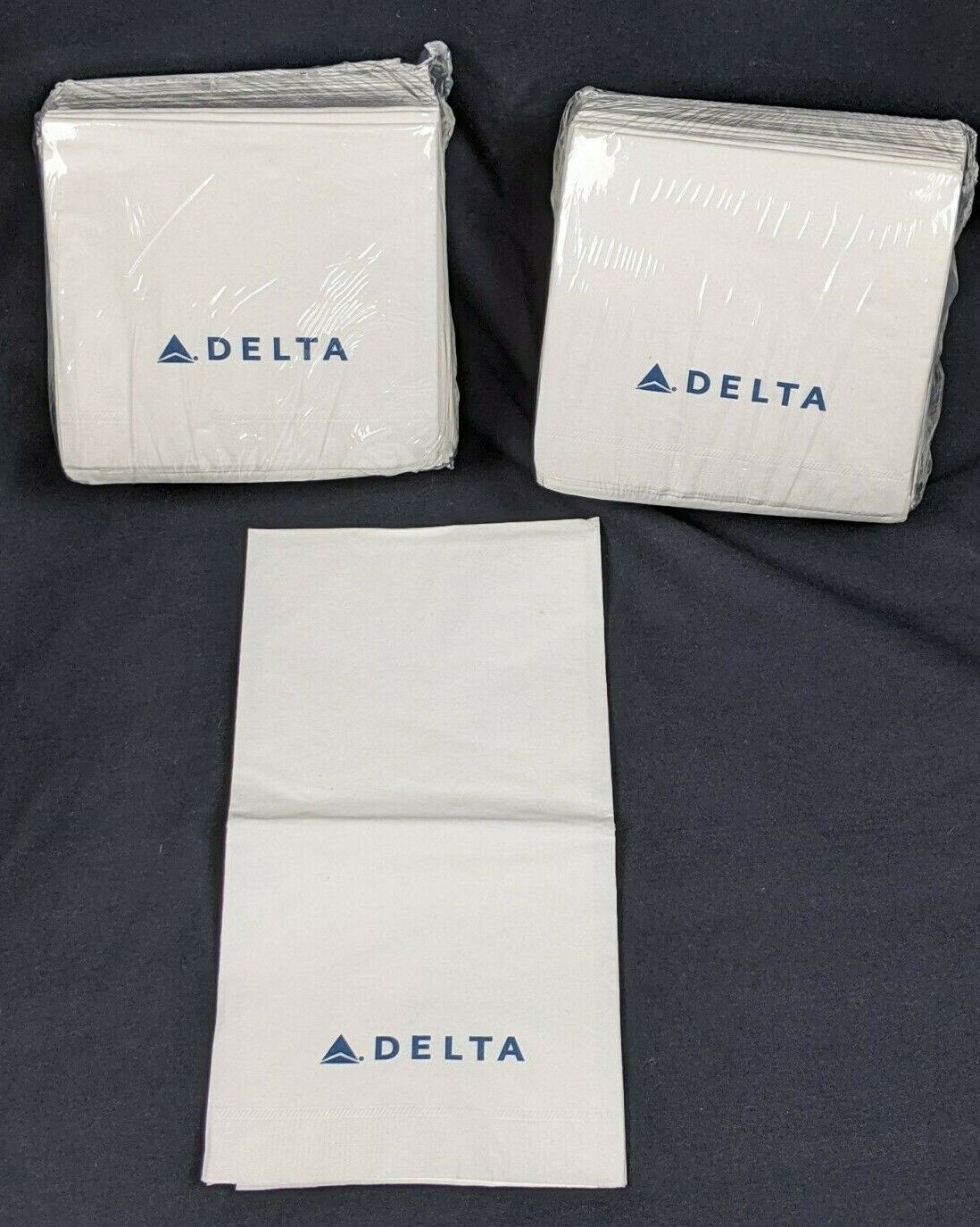 Delta Airlines Dinner Napkins - 2/25 packs - NEW