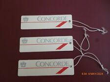 CONCORDE BRITISH AIRWAYS CABIN BAGGAGE PLASTIC TAGS/LABELS M199 x 3 *READ* picture