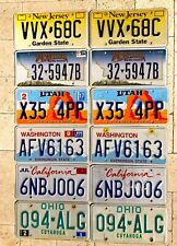 LICENSE PLATE - LOT OF 12 - 6 PAIRS - NJ, MT, UT, WA, CA, OH, ARTS & CRAFTS picture