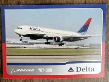 RARE Delta Air Lines Boeing 767-300 Aircraft Pilot Trading Card # 8  2003 Series picture
