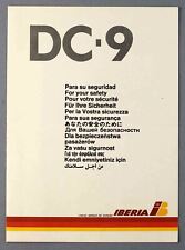 IBERIA DOUGLAS DC-9 VINTAGE AIRLINE SAFETY CARD SPAIN IB picture