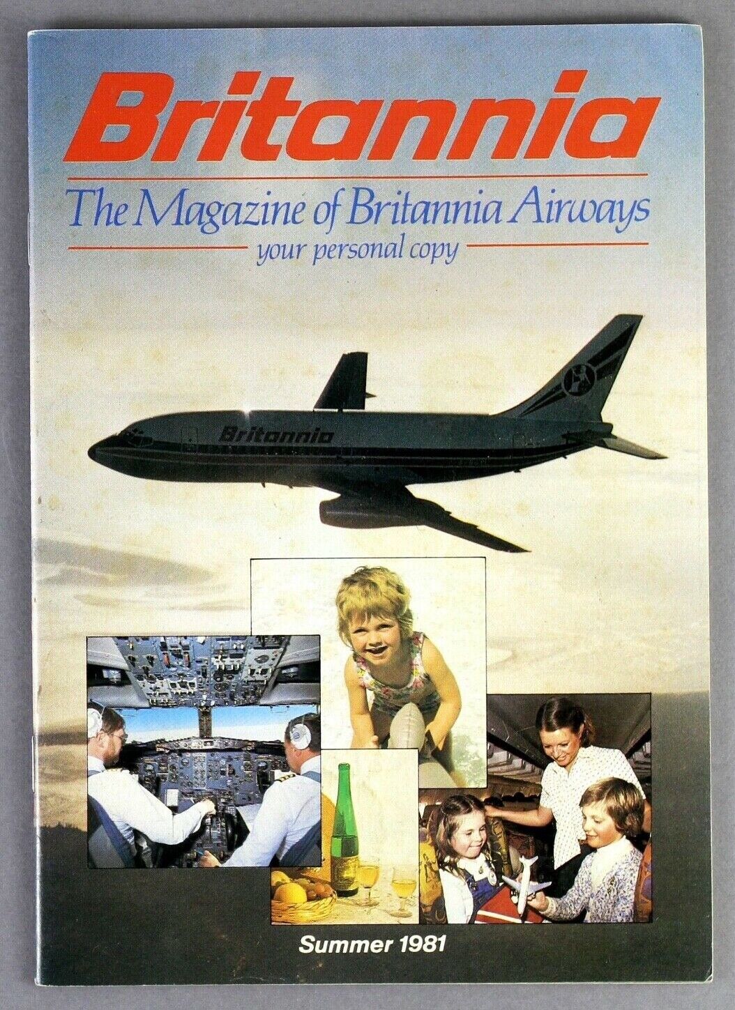 BRITANNIA AIRWAYS VINTAGE AIRLINE INFLIGHT MAGAZINE SUMMER 1981 BOEING 767 
