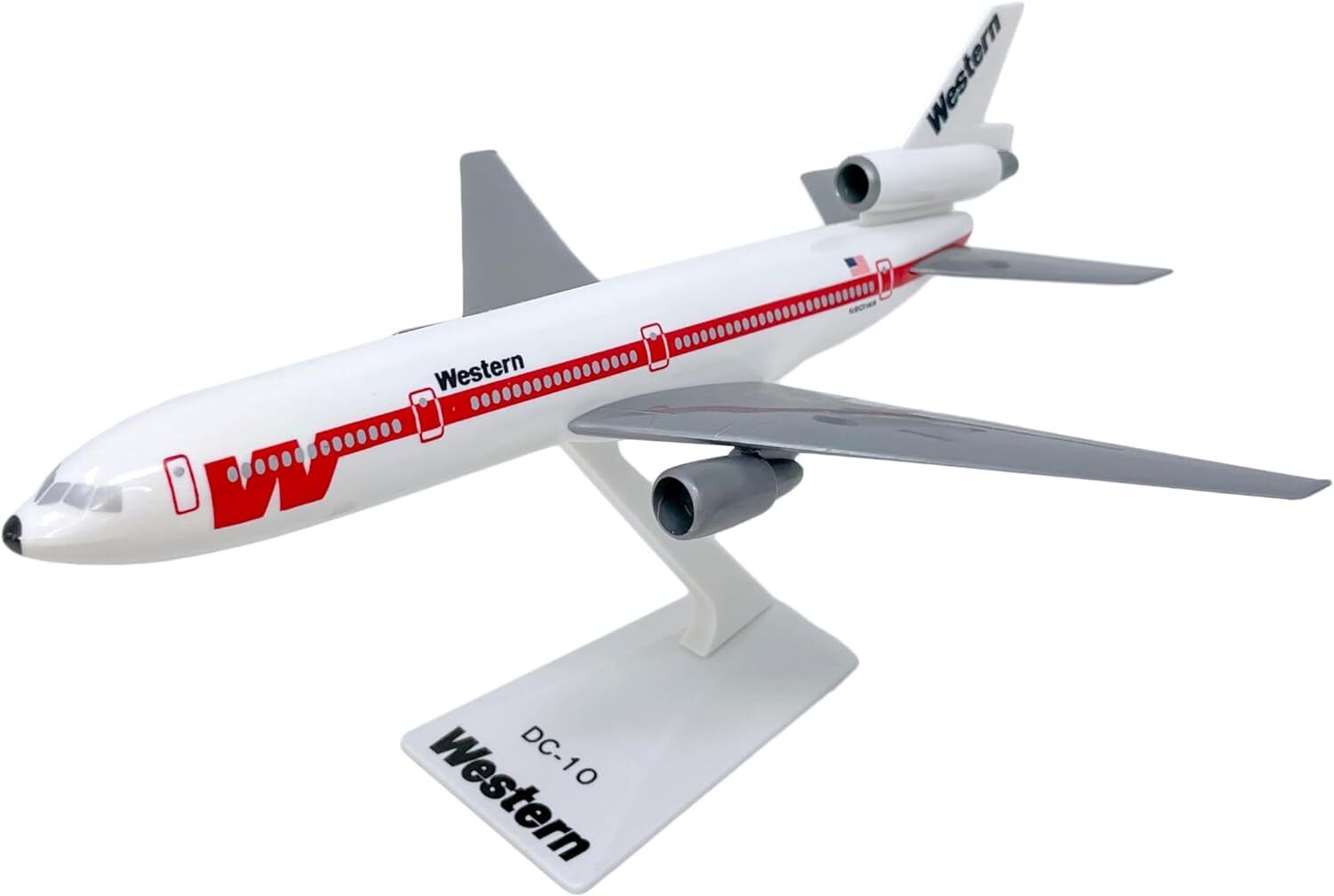 Flight Miniatures Western Airlines DC-10 Desk Display Jet Model 1/250 Airplane