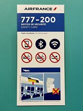 2022 AIR FRANCE SAFETY CARD —777-200 picture