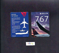 DELTA AIR LINES 2016 BOEING 767-300ER PILOT COLLECTOR CARD #44 picture