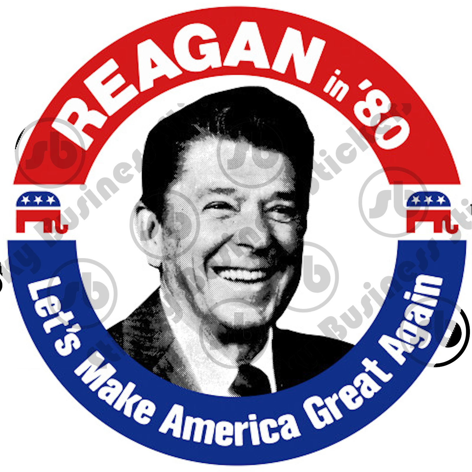 Ronald Reagan Button Let's Make American Great Again 2.25 inch MAGA TRUMP Button
