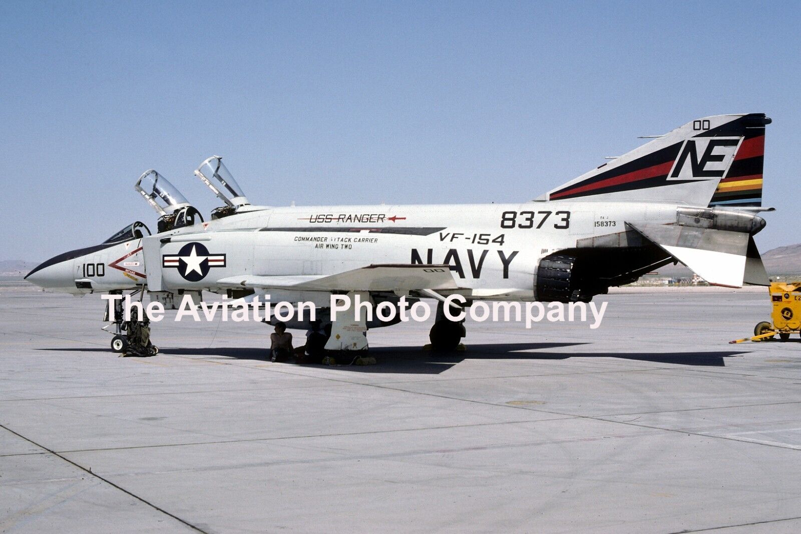 US Navy VF-154 McDonnell F-4J Phantom 158373/NE-100 (1975) Photograph