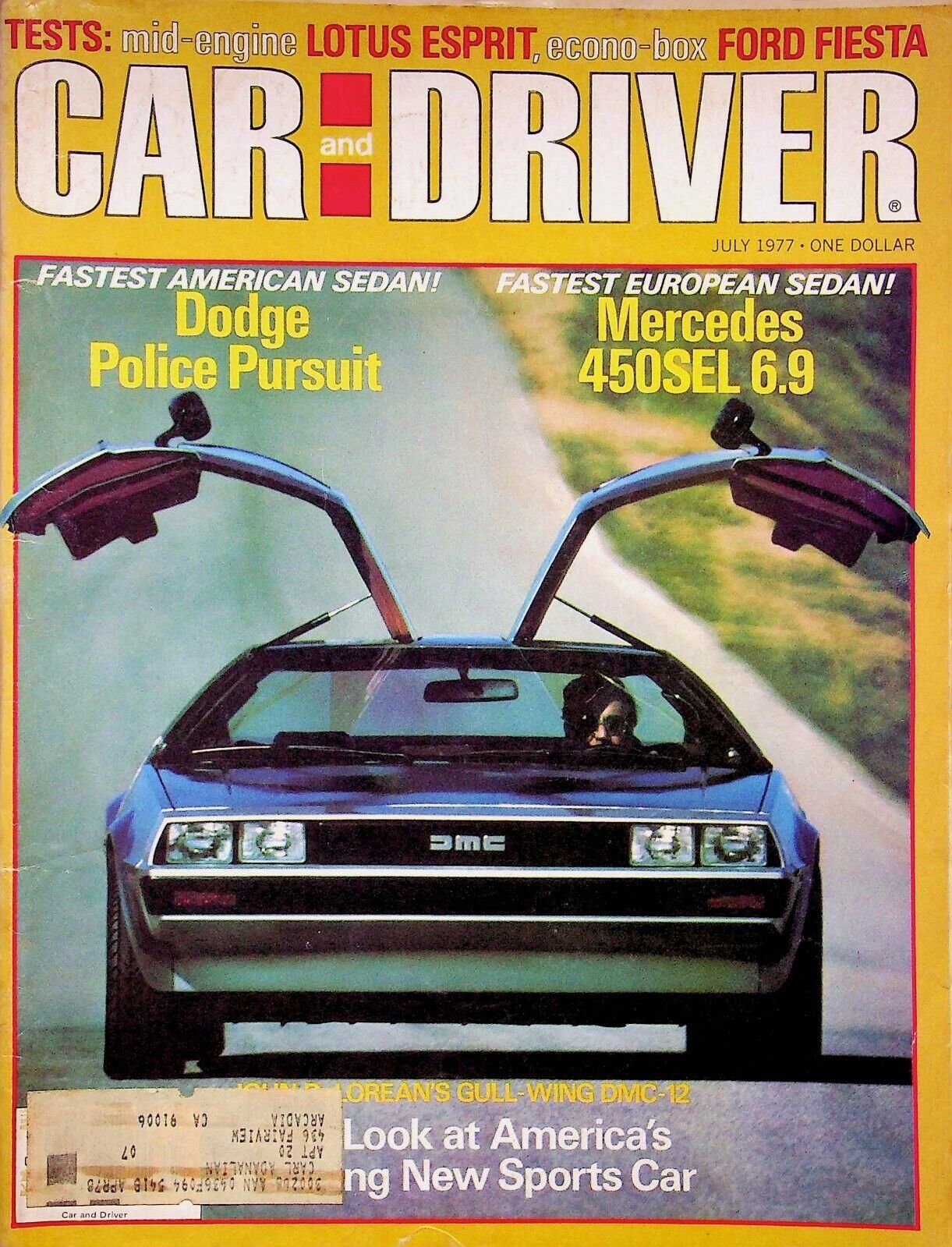 SPECIAL SECTION: DeLOREAN'S DREAM MACHINE - CAR AND DRIVER MAGAZINE GOOD USED 